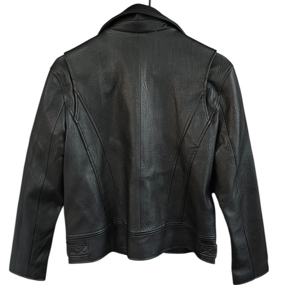 Like New Blank NYC Open Secret Faux Leather Moto Jacket Black Size Small - Picture 10 of 12